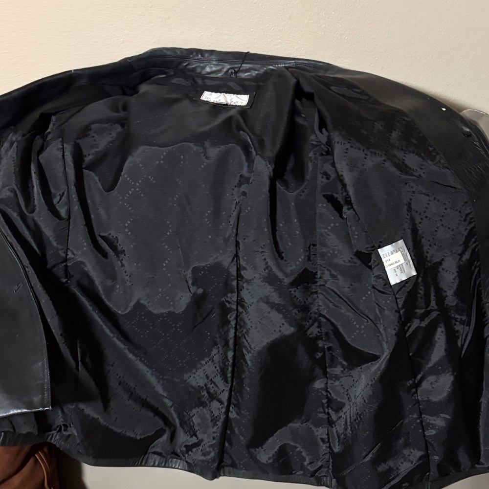 NINE WEST Black Leather Women's Jacket - Picture 10 of 13